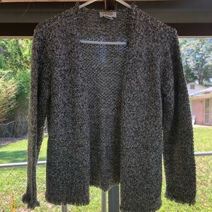 Talbots Black and White Cardigan